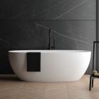 Set vasca da bagno freestanding Oltens Ebba 12012000, copertura piletta Oltens 09002800