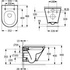 Set vaso WC Roca Gap Round A3460NB000, modulo di installazione Roca Duplo One A890070020, A801D22001, A890189206, A890063000