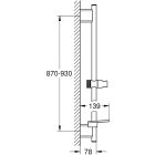 Set rubinetto per doccia Grohe Essence 24057AL1, asta doccia Grohe Rainshower 26603AL0, 26574AL0, 27057AL0, 35600000, 28388A00