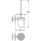 Set scopino WC Grohe Essentials 40513AL1, placca di comando Grohe Skate 38732AL0, 40510AL1, 40507AL1, 40508AL1, 40511AL1, 40372001