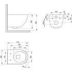 Set vaso WC Deante Peonia CDE_NZPW, copriwater Deante Peonia CDE_NSOZ