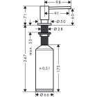 Set rubinetto da cucina Hansgrohe Talis M54 72809670, dispenser di liquidi Hansgrohe A41 40438670