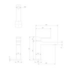 Set set doccia Omnires Slide SYSSL12GR, rubinetto per lavabo Omnires Slide SL7710GR, SL7720GR