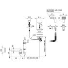 Set lavello in granito Deante Eridan ZQE_G104, rubinetto da cucina Deante Neo Luno BOC_N72M