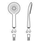 Set soffione doccia Roca Rainsense A5B3950CN0, rubinetto per vasca e doccia Roca Naia Black A5A0B96CN0, A525869403, A5B1107CN0, A5B0250CN0, A5B5250CN0, A5B3850CN0