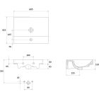Set armadietto Cersanit Larga S932-070, lavabo Cersanit Larga K120-009
