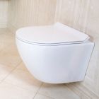 Set modulo di installazione Tece Base 9400407, vaso WC con copriwater a discesa lenta LaVita Sofi Slim 5908211401461, 9.240.400