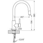 Set lavello in granito Alveus Cadit 1132024, rubinetto da cucina Alveus Delos 1129020