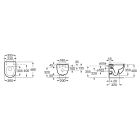 Set vaso WC Roca Meridian A346244S00, modulo di installazione Roca Duplo One A890070020, A8012AC00B, A890189206, A890063000