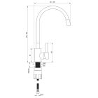 Set lavello in granito Deante Eridan ZQE_G104, rubinetto da cucina Deante Neo Luno BOC_N72M