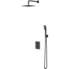 Set set doccia Omnires Slide SYSSL11GR, rubinetto per lavabo Omnires Slide SL7715GR, SL7720GR