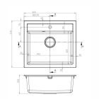 Set lavello in granito Berg Hobart BRQ19104, rubinetto da cucina Berg Porta WW 130231PH