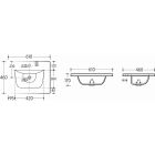 Set armadietto Comad Adel White ADEL WHITE 82-60-B-2S, lavabo Comad Sky SKY60-8099