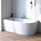 Set vasca da bagno angolare Oltens Hulda 11003000, copertura piletta Oltens 09002800
