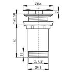 Set rubinetto per lavabo Ravak 10° X070151, lavabo Ravak Ceramic XJX01155002, X01762