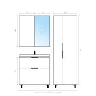 Set armadietto Cersanit City S584-017-DSM, piano Cersanit Moduo S590-022, S599-0163, S584-033