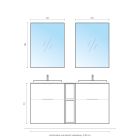 Set armadietto Cersanit City S584-017-DSM, piano Cersanit Moduo S590-022, S599-0162, S584-034