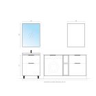 Set armadietto Cersanit City S584-017-DSM, piano Cersanit Moduo S590-022, S599-0162, S584-034