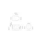 Set vaso WC Ksuro 01 22000000, copriwater Ksuro 01 25000000