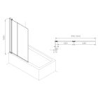 Set vasca da bagno rettangolare Roca Savai A248589000, parete vasca Roca Town-N AMP2210012M