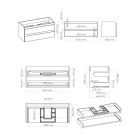 Set armadietto Oltens Vernal 60002300, lavabo Oltens Vernal 41207300