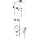 Set soffione doccia Kohlman Experience Brushed Gold Q30EGDB, rubinetto per vasca e doccia Kohlman Experience Brushed Gold QW210EGDB, WQEGDB, QW004AEGDB, SP4EGDB, WAZEGDB