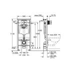 Set modulo di installazione con placca di comando Grohe Solido 38981000, vaso WC con copriwater a discesa lenta Hagser Beno HGR20000042