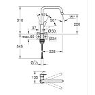 Set lavello in granito Grohe K400 31639AP0, rubinetto da cucina Grohe Start 304702430