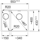 Set lavello in granito Franke Maris 125.0697.756, rubinetto da cucina Franke Eos 115.0613.671