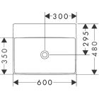 Set armadietto Hansgrohe Xelu Q 54024670, lavabo Hansgrohe Xelu Q 61017450
