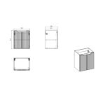 Set armadietto Comad Nova Black NOVA BLACK D2 82-50-2D, piano Comad Nova Black NOVA BLACK B 89-50