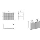 Set armadietto Comad Nova Black NOVA BLACK D2 82-80-2D, piano Comad Nova Black NOVA BLACK B 89-80