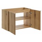 Set armadietto Comad Nova Oak NOVA OAK A 82-80-2D, lavabo Comad Dance White CFP-8009DANCE80DP
