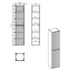 Set specchio Comad Apollo LUSTRO APOLLO BLACK, armadietto Comad Iconic Cashmere ICONIC CASHMERE 80-01-D-2D, ICONIC CASHMERE 82-60-D-1S, UN-WIKI-MC, BLAT 89-60-A OAK COAST EVOKE