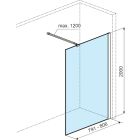 Set set di montaggio Excellent Vidoq KAEX.1519.GL, parete doccia walk-in Excellent Vidoq KAEX.1512.0785.2000.06.01