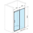 Set porta doccia Excellent Rols KAEX.2612.1200.LP2/2.GL, porta doccia Excellent Rols KAEX.2612.1200.LP1/2.GL