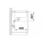 Set rubinetto da cucina Blanco Linus 526683, lavello in granito Blanco Subline 500-U 527794, 207423