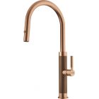 Set rubinetto da cucina Franke Mythos Masterpiece Pull-Out Spray 115.0711.557, dispenser di liquidi Franke Atlas 112.0717.104