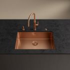 Set rubinetto da cucina Franke Mythos Masterpiece Pull-Out Spray 115.0711.557, dispenser di liquidi Franke Atlas 112.0717.104