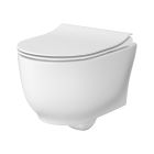 Set vaso WC con copriwater a discesa lenta Cersanit Luna S701-871, set modulo di installazione con placca di comando Cersanit S701-778