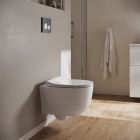 Set vaso WC con copriwater a discesa lenta Cersanit Luna S701-871, set modulo di installazione con placca di comando Cersanit S701-778