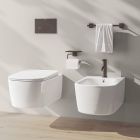 Set vaso WC con copriwater a discesa lenta Kludi Resa S 27WCSET43, modulo di installazione Kludi Unifix 79300