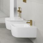 Set vaso WC con copriwater a discesa lenta Kludi Resa S 27WCSET43, modulo di installazione Kludi Unifix 79300