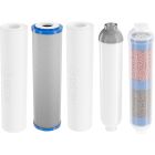 Set completo per filtrazione a osmosi inversa USTM RO6 RO6WFUYOUNG, cartuccia filtrante per sistemi di osmosi inversa USTM SET15