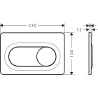 Set vaso WC con copriwater a discesa lenta Hansgrohe GladeLake S 60309450, modulo di installazione Hansgrohe iFrame universal 01022180, 66002670