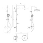 Set set doccia Oltens Vatten 36505610, bocca di erogazione per rubinetto Oltens Numa 39106610