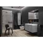 Set vaso WC con copriwater a discesa lenta Cersanit Luna S701-871, set modulo di installazione con placca di comando Cersanit S701-779