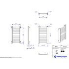Set radiatore da bagno Instal Projekt Retto RET-40/70C12, set termostatico Instal Projekt Z17 606400001C12