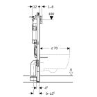 Set modulo di installazione Geberit Duofix 111.320.00.6, vaso WC con copriwater a discesa lenta Geberit Selnova 503.083.00.1, 111.815.00.1, 156.050.00.1