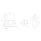 Set WC monoblocco Oltens Hamnes 44001000, copriwater Oltens Hamnes 45111000